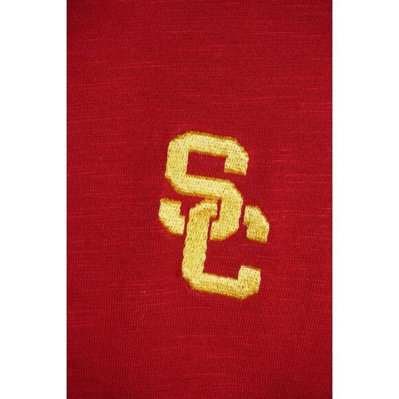 Tommy Bahama USC Trojans Polo Shirt Cardinal Red XXXL 3XL Logo Embroidered Short - Picture 7 of 15